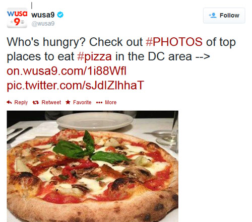 I think @WUSA9 does great news sharing on twitter, but they also use unnecessary hashtags.